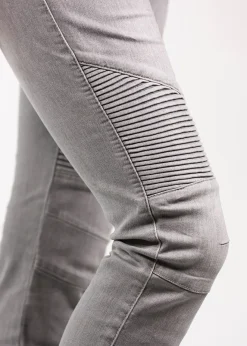 Betty Biker Jeans Light Grey